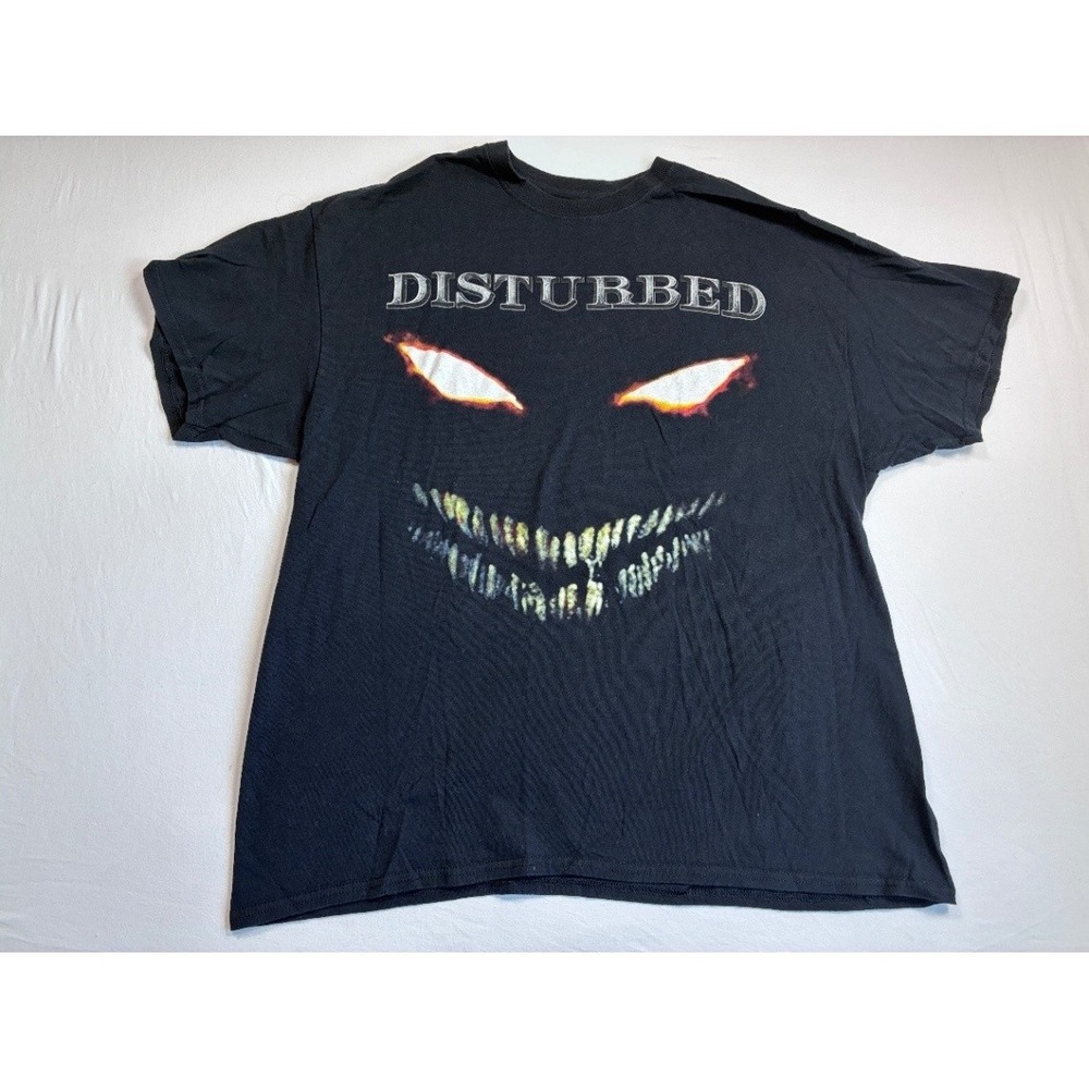 Disturbed Scary Face Men's T-Shirt Black XL Band Graphic Tee
